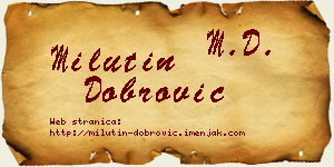 Milutin Dobrović vizit kartica